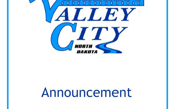 City of Valley City logo with word "announcement"